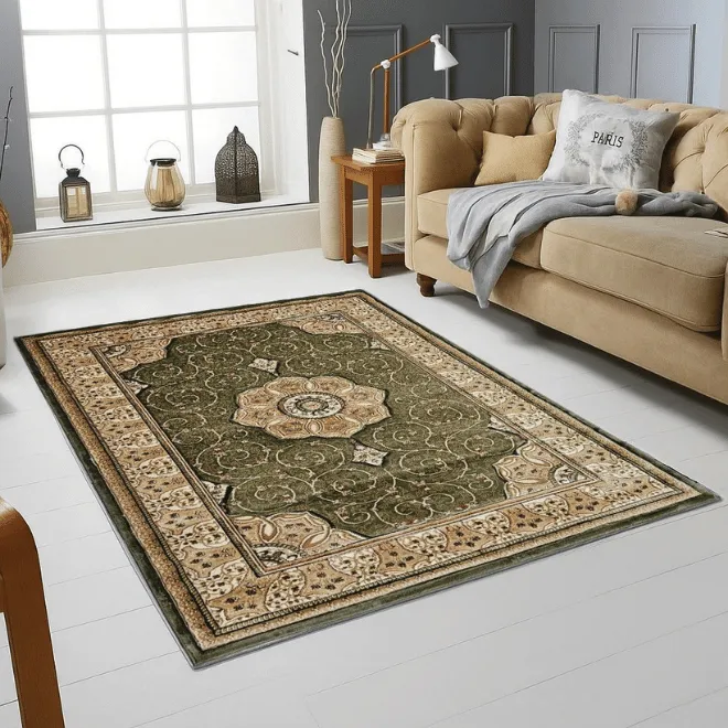 SULTAN COLLECTION DESIGN 395 - GREEN BEIGE