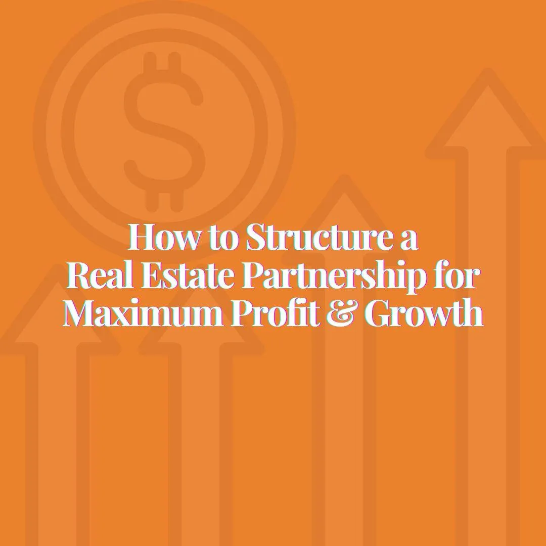 In this guide, we’ll break down the different types of partnerships, how to structure them properly, and what terms you need to discuss upfront to create a successful, long-lasting investment relationship.