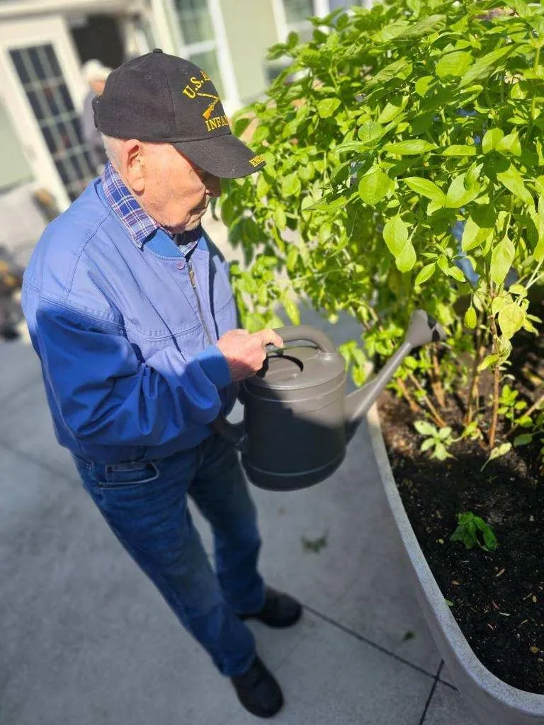 Gulf Coast Memory Care Resident Gardening