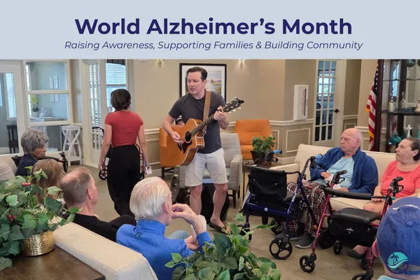 World Alzheimer's Month at Gulf Coast Memory Care featuring live music therapy 