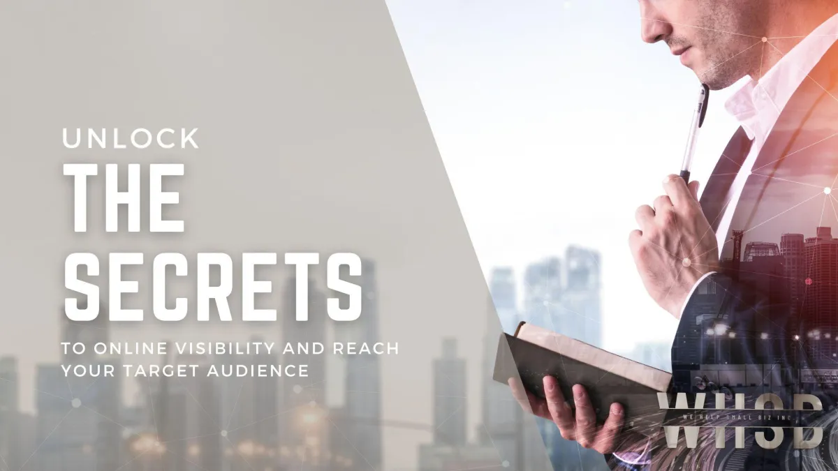 Unlock the Secrets to Online Visibility and Reach Your Target Audience With We Help Small Biz Inc.