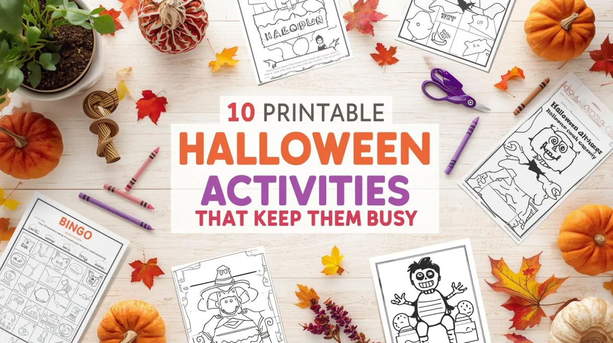 Fun and educational Halloween printable ideas for preschool and elementary kids, perfect for teachers, moms, and Etsy sellers looking for kid-friendly fall activities.