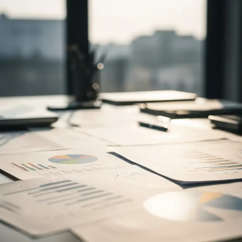 Business documents and charts for how to sell a roofing company analysis