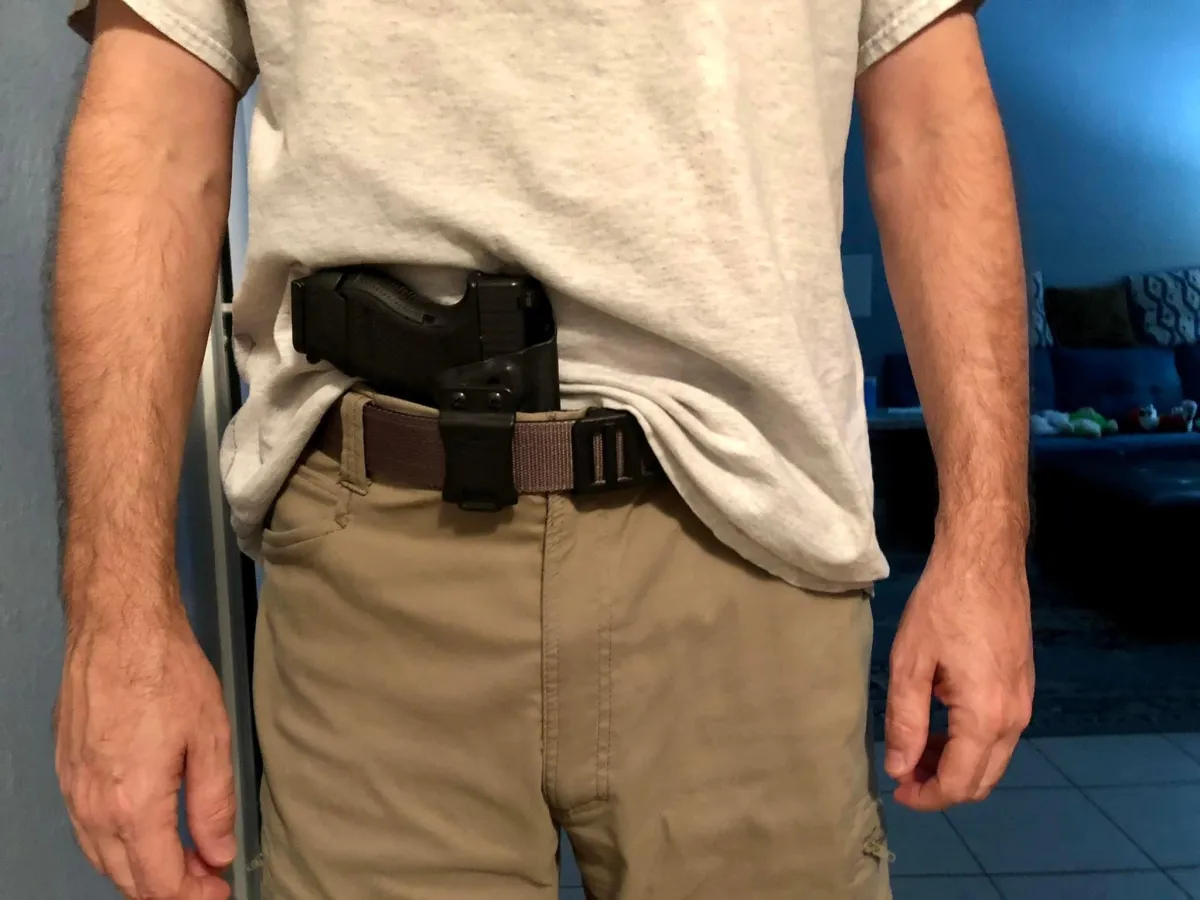James Dowler with holster