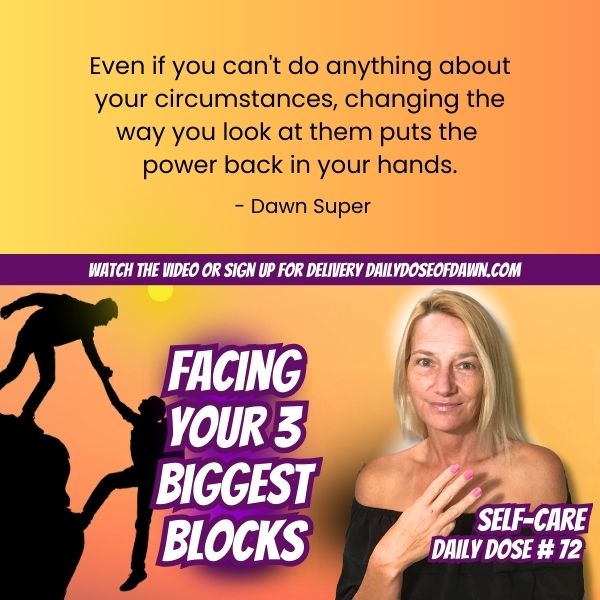Coaching and mindset reminder from Daily Dose of Dawn at dawn about identifying obstacles and regaining clarity