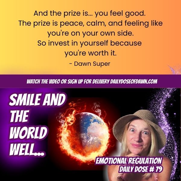 Emotional regulation reminder from Daily Dose of Dawn at dawn about holding on to your happiness when others are negative