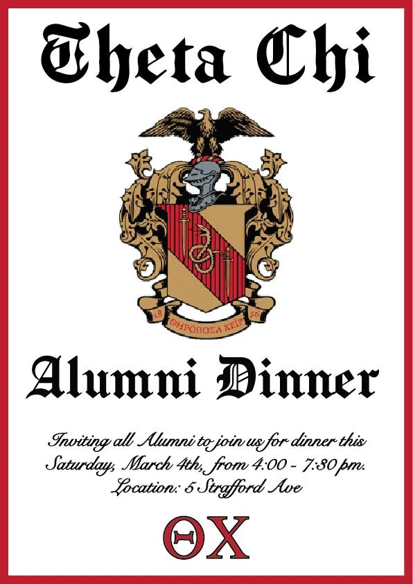 Catered Alumni Dinner