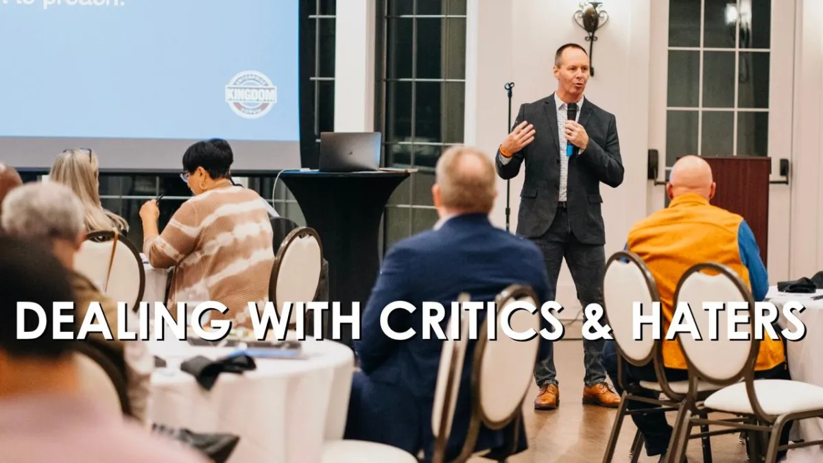 Dealing with Critics, Critiques, and Haters