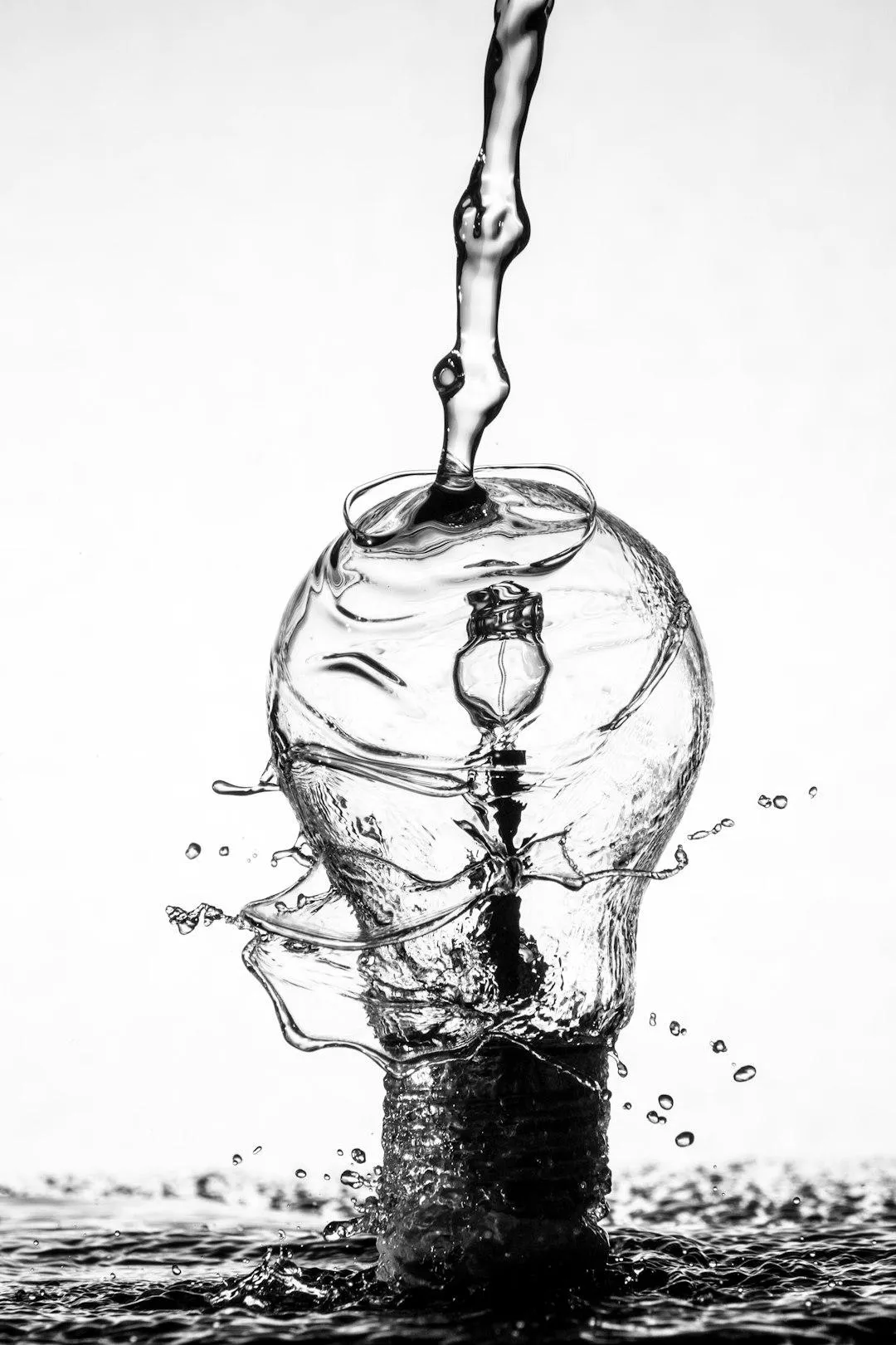 light bulb with water