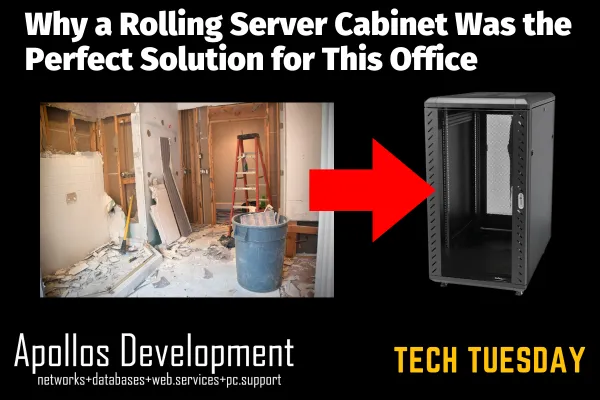 Why a Rolling Server Cabinet Was the Perfect Solution for This Office