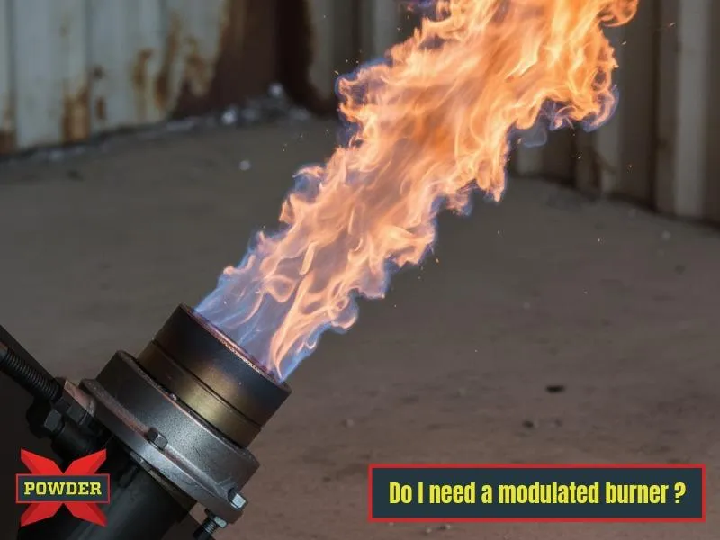 Do I need a modulated burner for powder coating?
