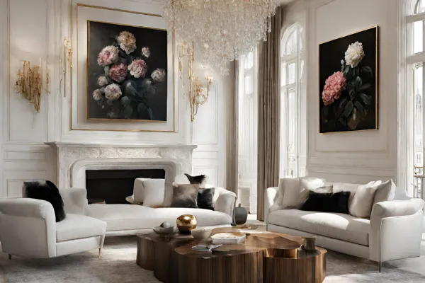 Luxurious Home with Art