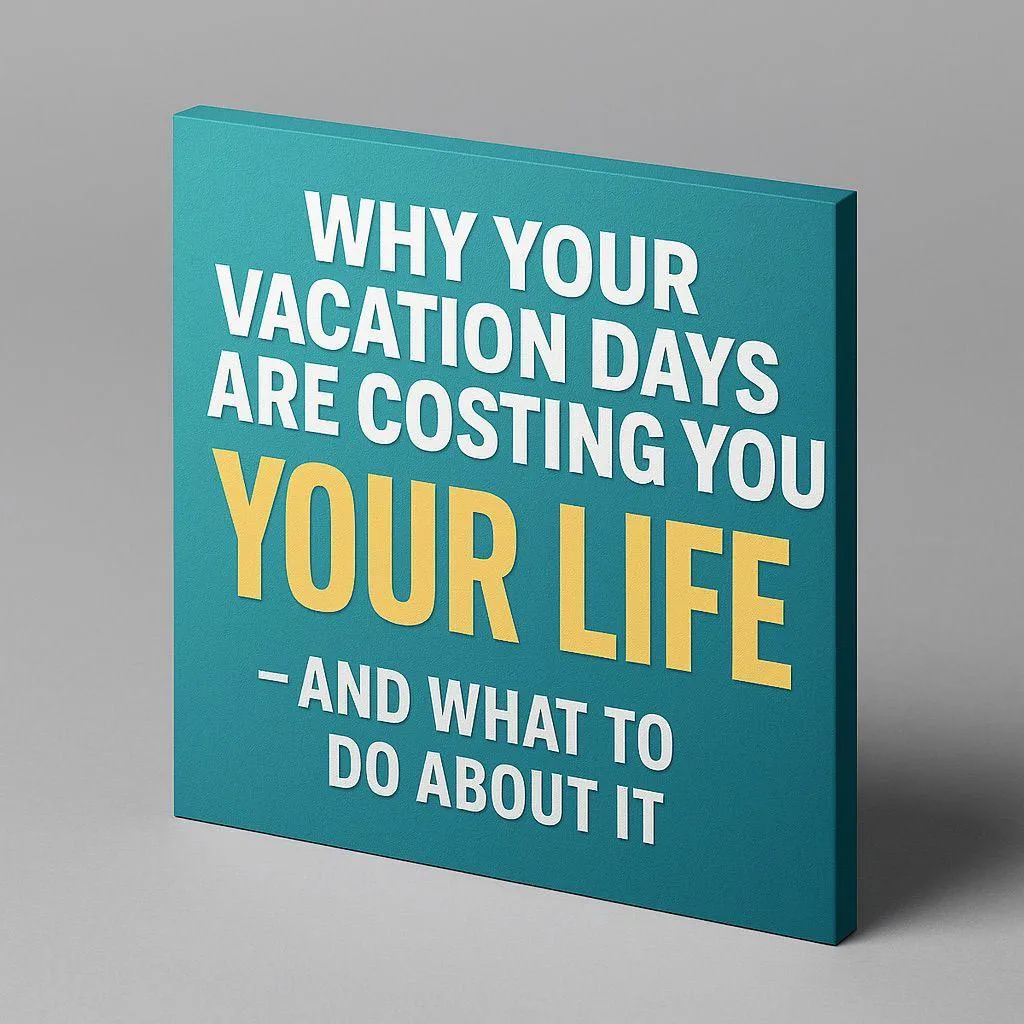 Why Your Vacation Days Are Costing You Your Life — And What to Do About It