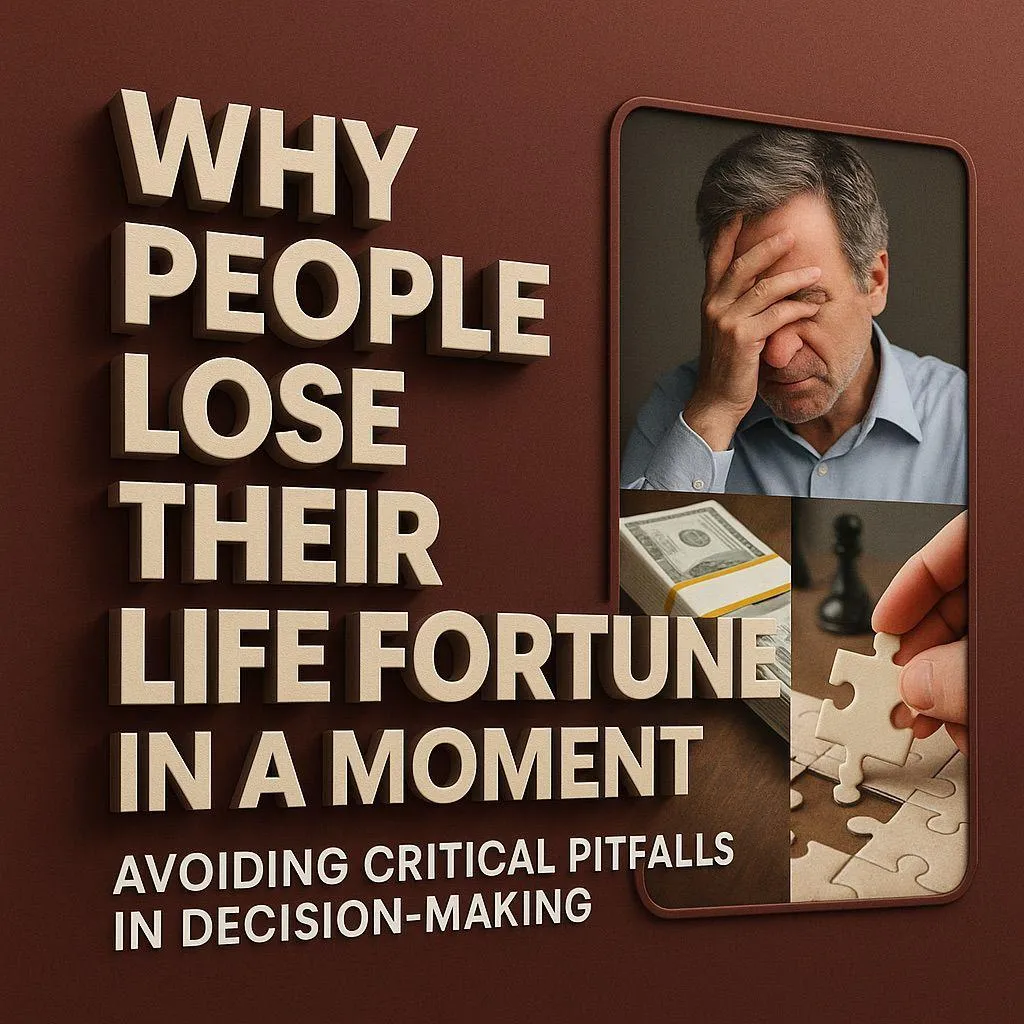 Why People Lose Their Life Fortune in a Moment: Avoiding Critical Pitfalls in Decision-Making