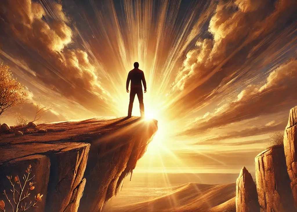 A man standing at the edge of the greatest decision of his life.