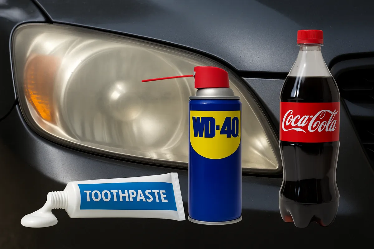Kan ik mijn koplampen polijsten met tandpasta, WD-40 of cola? (Mythes uitgelegd)