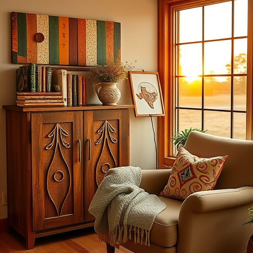 A captivating digital artwork for a blog cover image depicting cabinet restoration, focusing on fire-damaged cabinets in a warm and creative workshop. The centerpiece showcases a beautifully charred cabinet, featuring burnt edges alongside freshly polished wood, highlighting the revitalization process. Surrounding the cabinet are neatly arranged tools, including chisels and paintbrushes, with artful splashes of paint and wood shavings enhancing the scene's organized chaos. Soft golden light filters through a window, casting gentle shadows and illuminating the wood grains, creating a cozy atmosphere filled with potential. A wall-mounted pegboard in the background displays an array of colorful paint cans, brushes, and hardware, reflecting the artistry of restoring damaged furniture. A whimsical detail includes a small friendly squirrel peeking from behind the cabinet, symbolizing the theme of rejuvenation. The warm color palette features earthy browns, inviting golds, and vibrant hues from the paint bottles, emphasizing creativity and renewal in craftsmanship. This composition invites viewers into the tranquil yet vibrant world of cabinet restoration, showcasing the transformation of fire-damaged wood into stunning art pieces.