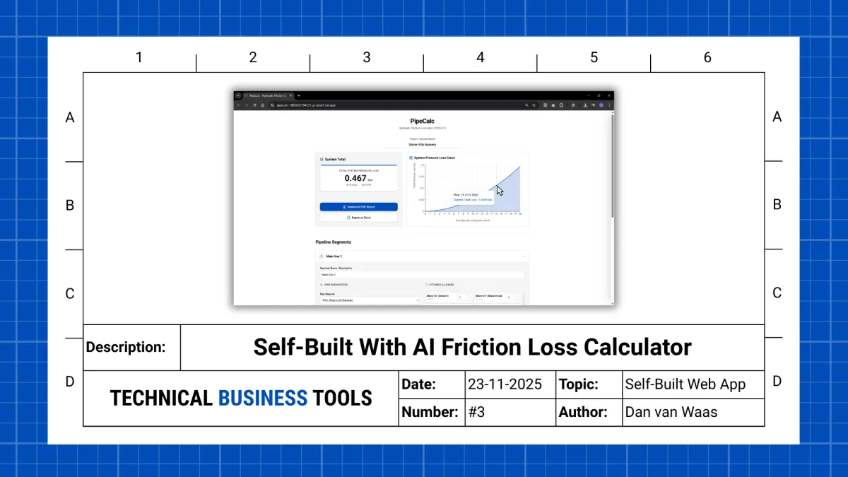 A Tool To Calculate Pipework Friction Loss