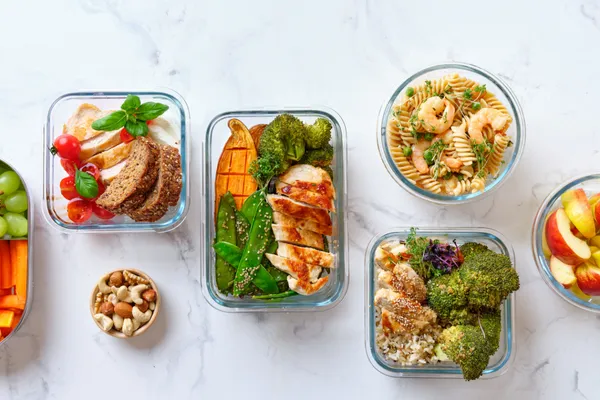 prepped balanced meals