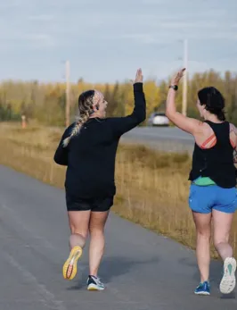 Women running