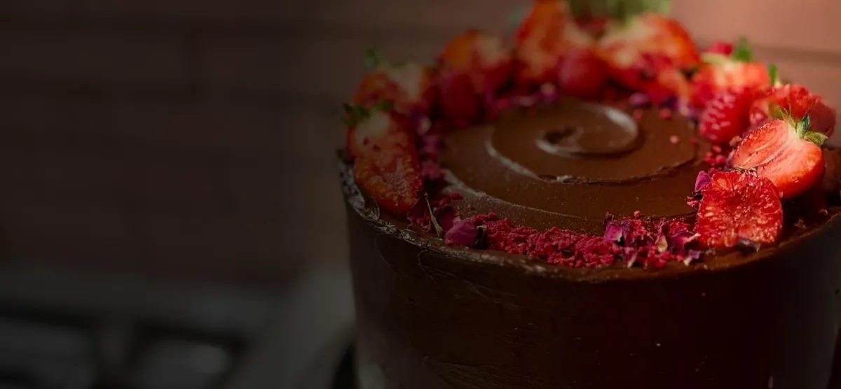 Bespoke birthday cake made by Blue Door Bakery in Stockport – three-layer custom design