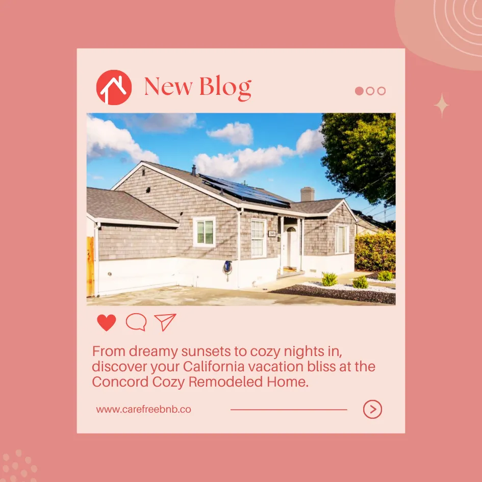 California Vacation Bliss: Stay at the Concord Cozy Remodeled Home