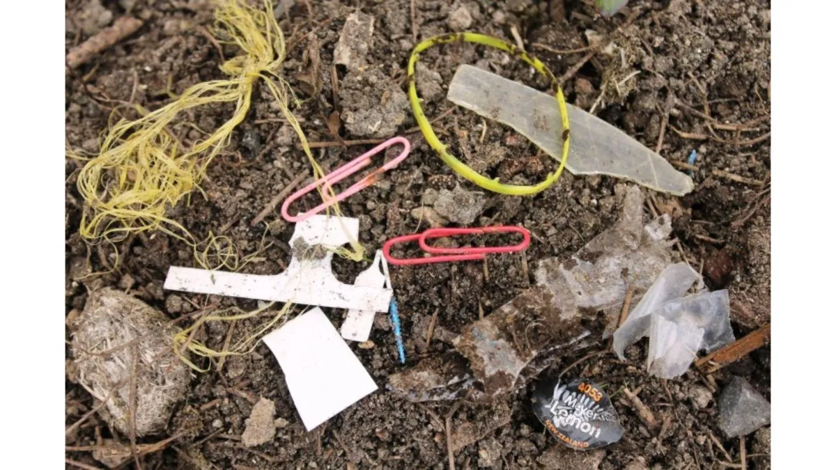 paper clips on the soil