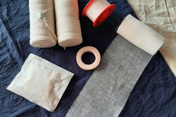 wraps and bandages for a first aid kit