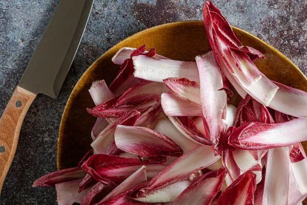 red chicory leaves