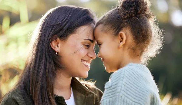 Mother feeling good about life insurance