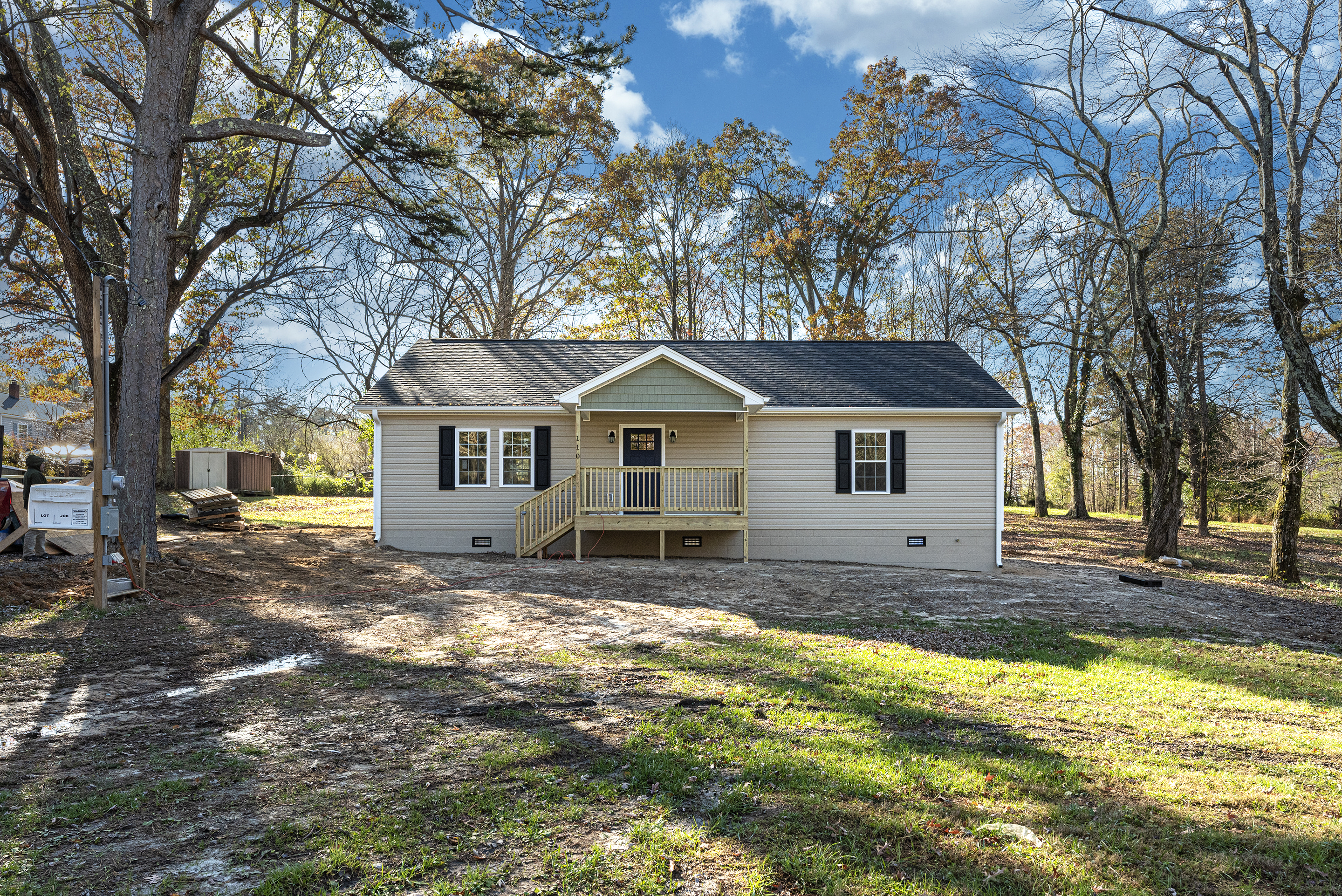 New 3-bedroom, 2-bath single-family home with vinyl siding, 40x30 new construction on Northwoods Cir in Winston-Salem, NC.