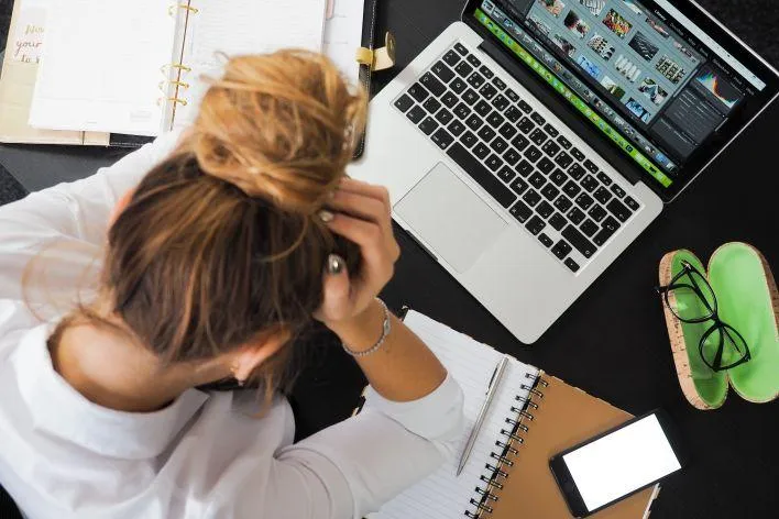 stressed office woman