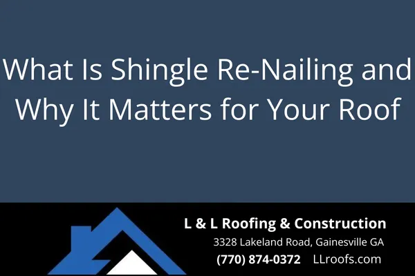 Learn how shingle re-nailing helps restore your roof’s durability and meet building code standards. Especially important after a storm or during re-roofs.