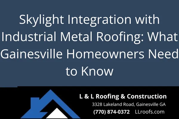 Discover how to properly integrate skylights with industrial metal roofing for durability, weather protection, and aesthetic appeal in Gainesville homes.