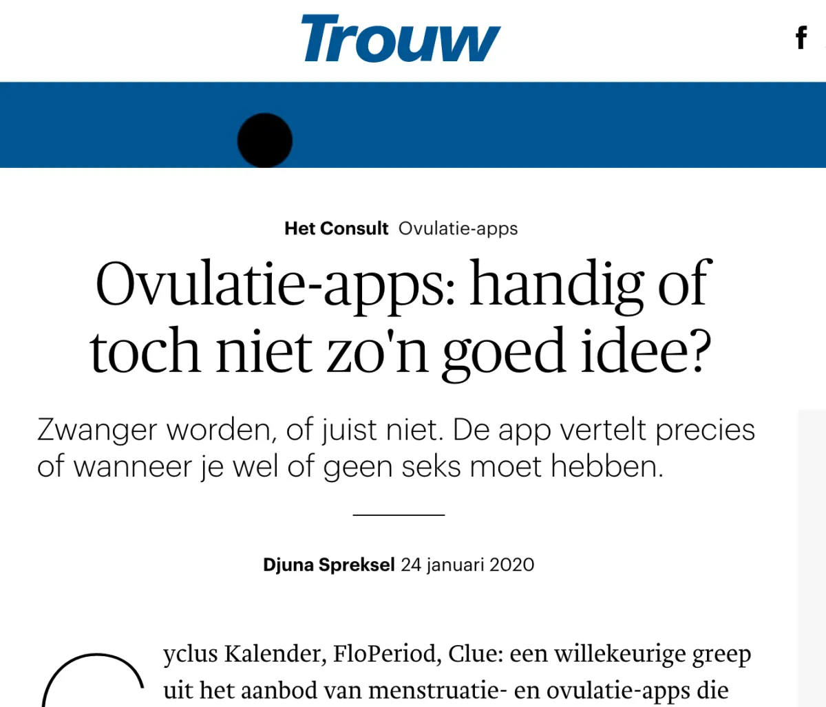 Ovulatie apps zijn onbetrouwbaar