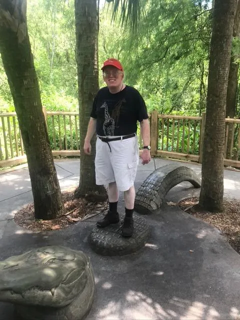 Client nature walk and exercise at Gem Support Services