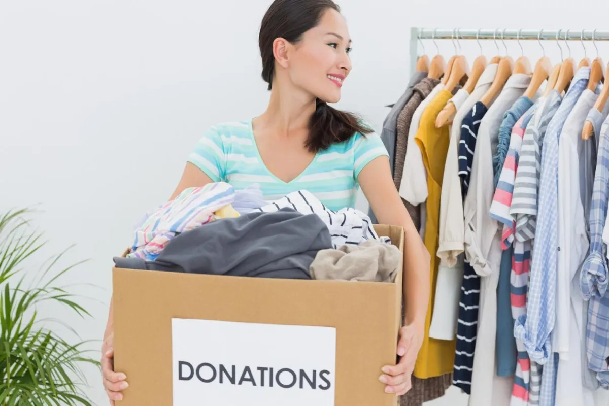 Central Ohio Homeowner with boxes marked for donation