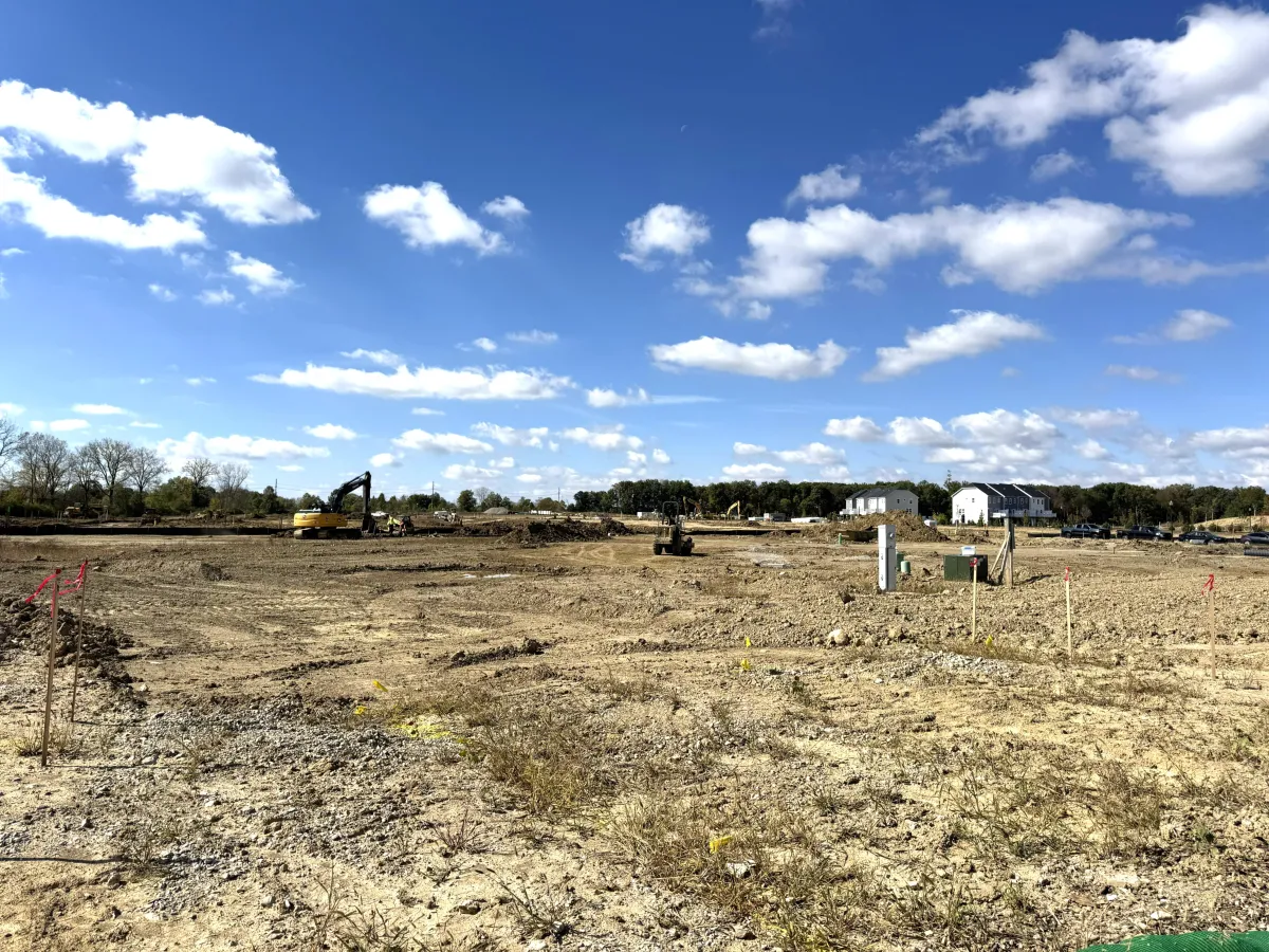 Central Ohio new construction site