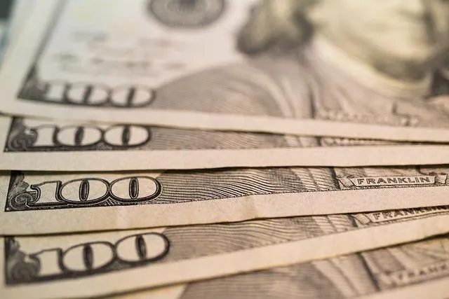 Fan of 100 dollar bills