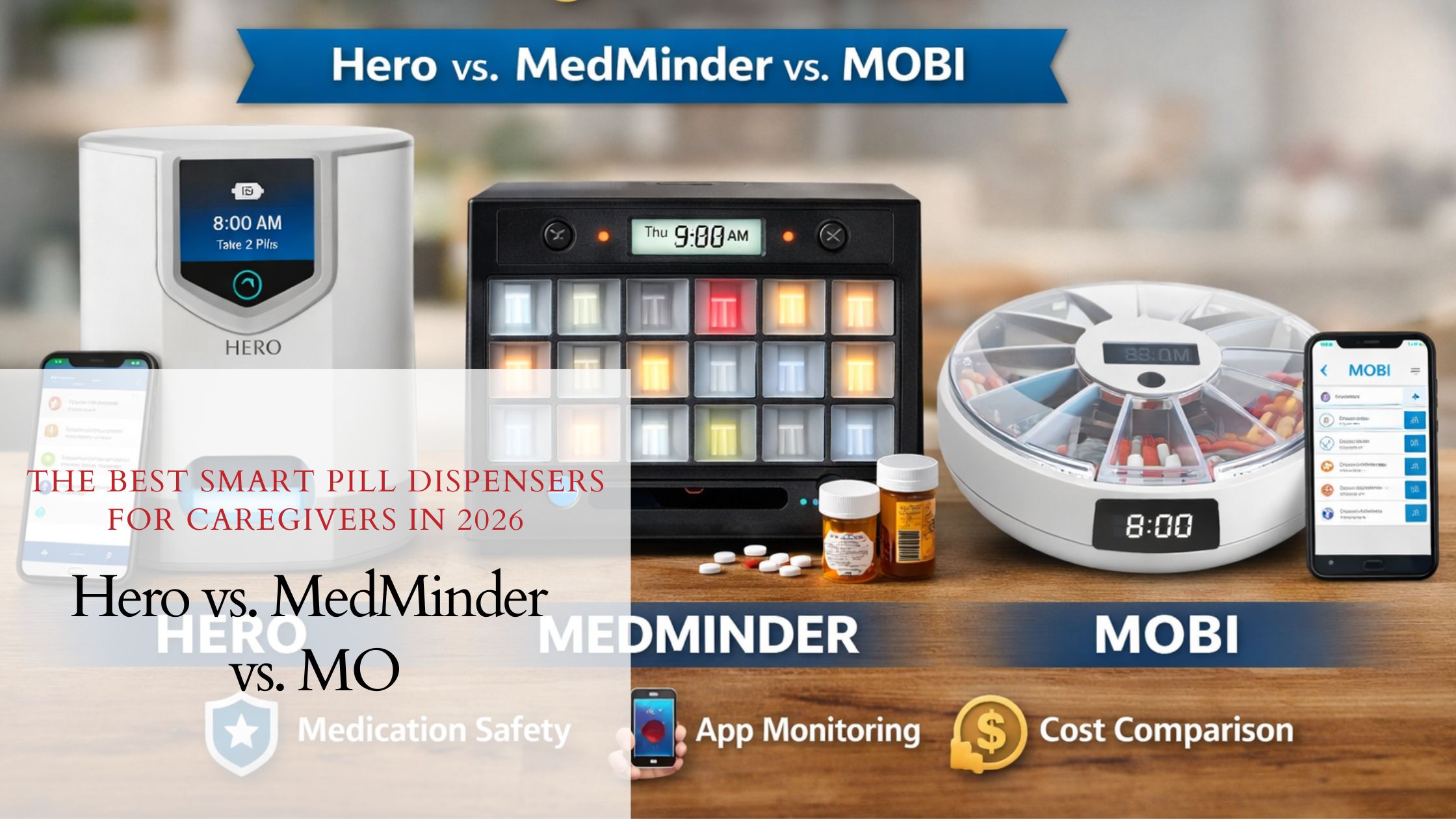 The Best Smart Pill Dispensers for Caregivers in 2026: Hero vs. MedMinder vs. MOBI