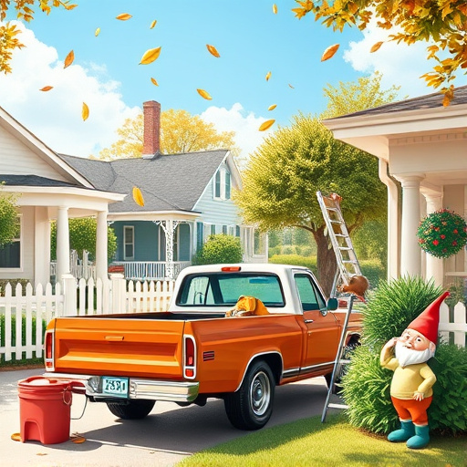 Alt Text: A vibrant blog cover image depicting a charming neighborhood in Charlotte, North Carolina, focused on "Gutter Replacement." The scene showcases various houses with distinct architectural styles, highlighting robust gutters with decorative patterns. Playful details include squirrels inspecting the gutters, birds chirping nearby, and a small cat peeking from behind a flower pot. The background features a bright blue sky with fluffy clouds and majestic, native trees, creating a tranquil atmosphere. The artwork is infused with ByzantineArt style, using rich gold and deep jewel tones, reflecting calm blues, warm earth tones, and hints of emerald, enhancing the theme of home maintenance.