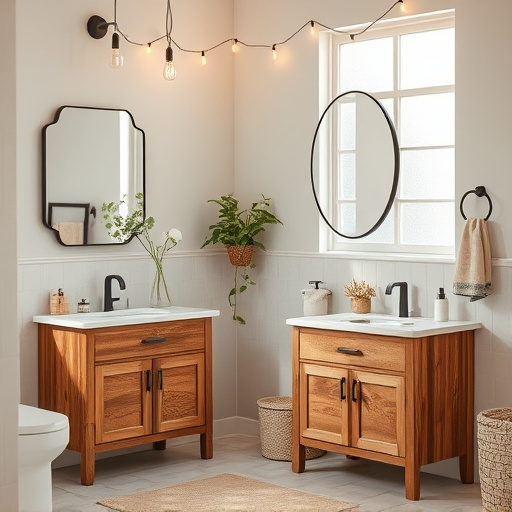 Alt text: A striking Gothic-style blog cover image depicting an elegantly designed master bathroom remodel in Mount Holly, North Carolina. The bathroom features deep burgundy and forest green tones accented by ornate black fixtures. A whimsical raven perches on the edge of a luxurious clawfoot tub, gazing at a crystal chandelier that casts intricate shadows on the tiled floor. The ambiance blends opulence with mystery, surrounded by twisted gothic architectural elements like arches and detailed moldings. A large arched window reveals misty mountains in the background, softly filtering natural light. Quirky details include a vintage hourglass on a stylish vanity and lavishly scented candles amidst wildflowers, embodying timeless elegance and a refreshing natural touch, perfect for a captivating blog cover.