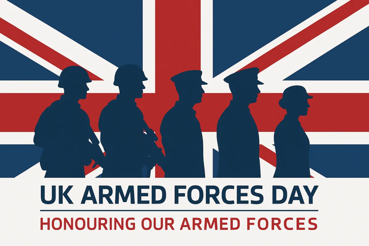Armed Forces Day with shadow of veterans