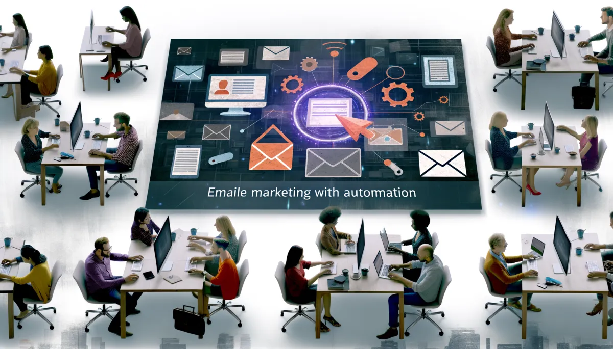 email marketing platform interface on screen