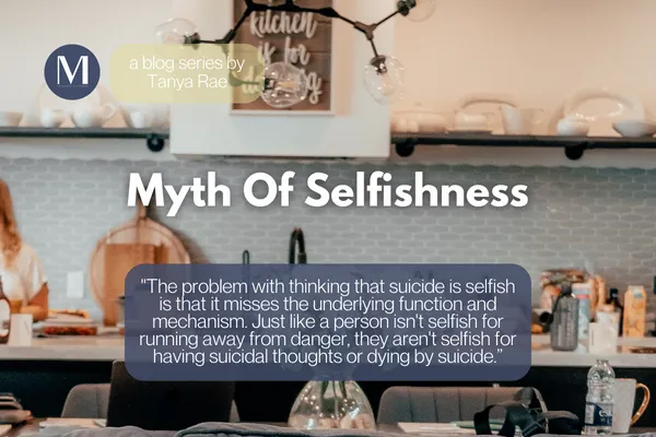 "The Myth of Selfishness" blog cover photo with quote.