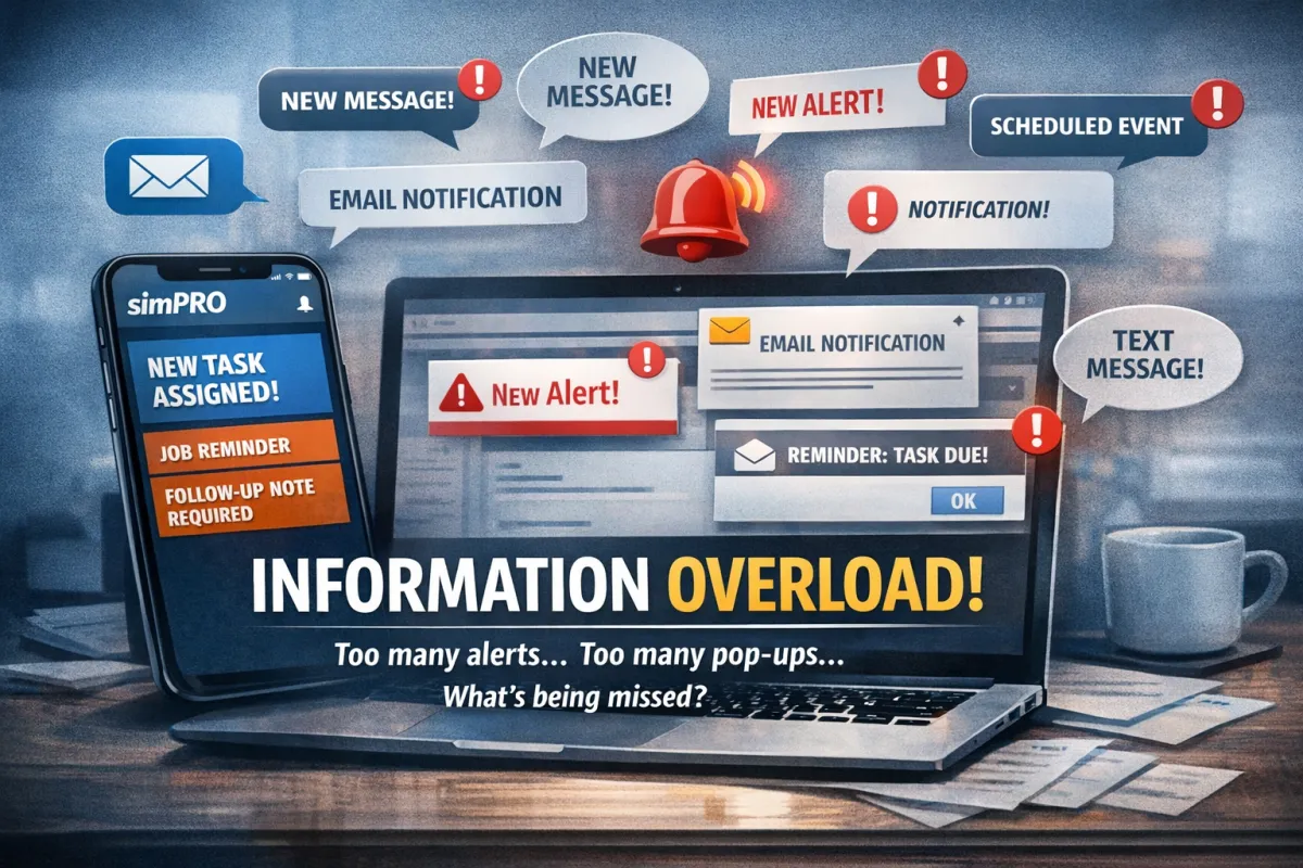Alerts, Notifications, Reminders & Tasks: Designing Your Simpro Communication System Without Overadministrating