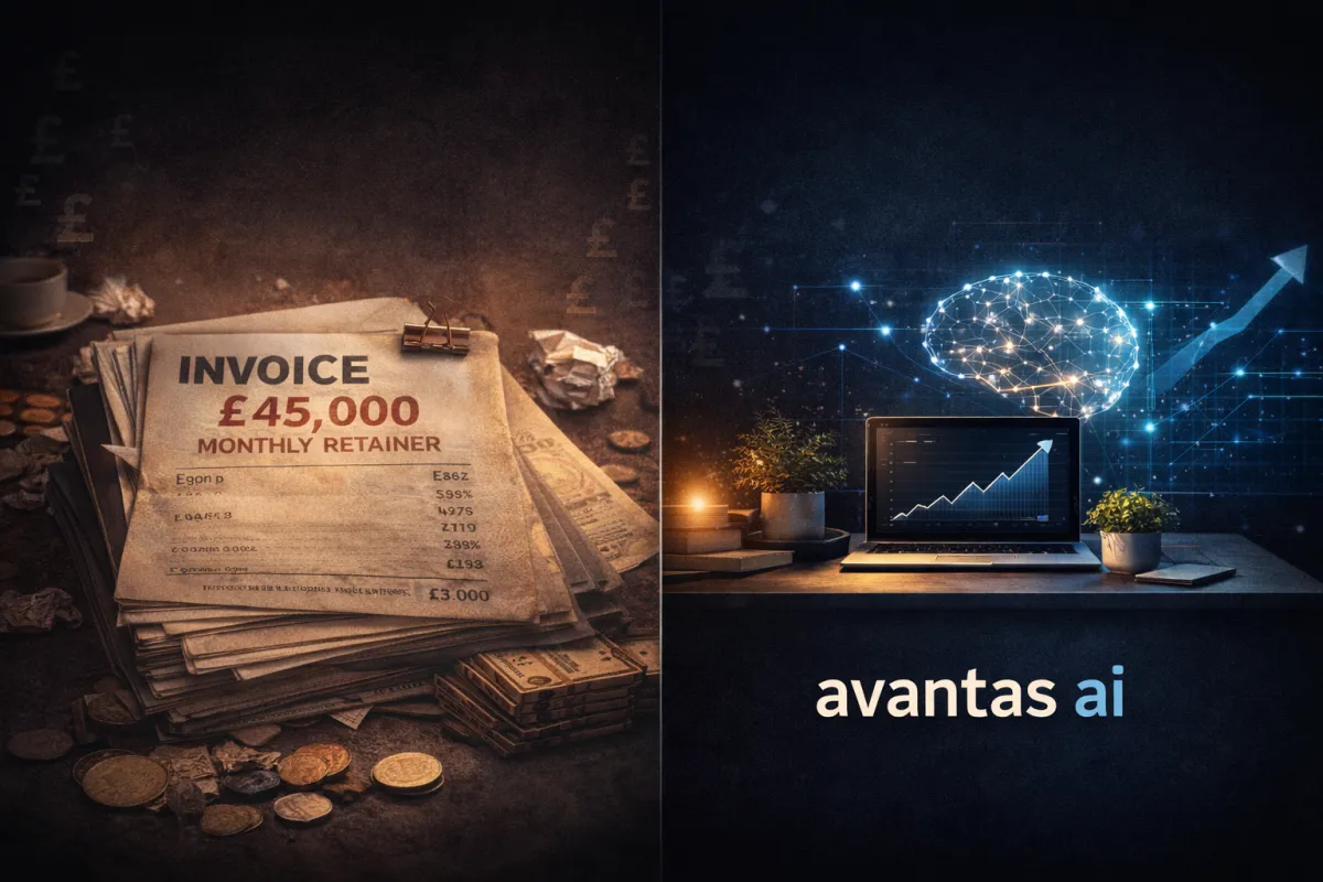 avantas ai comparison showing the hidden cost of premium saas agencies versus a lean ai-driven growth partner