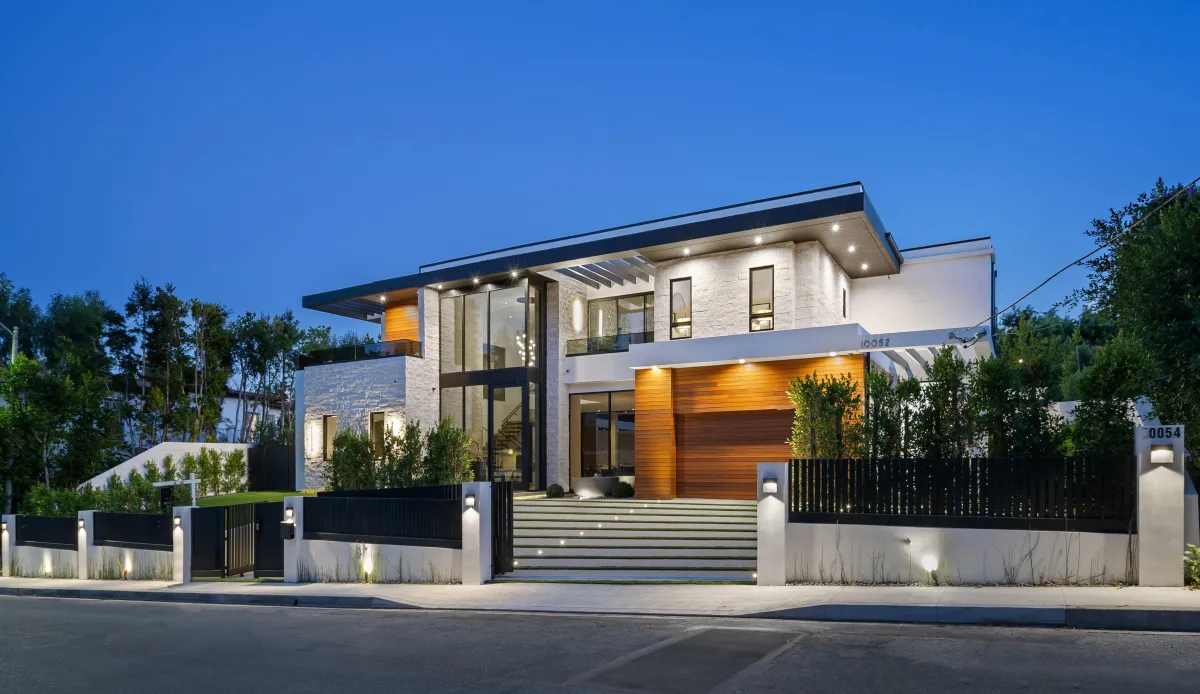 Exterior shot of a Modern Home