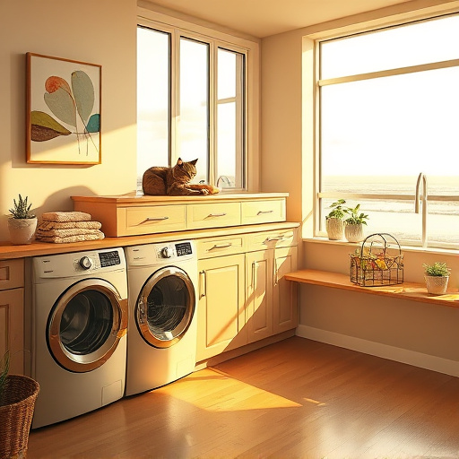 Vibrant Tachisme-style blog cover image featuring an array of colorful, abstract shapes representing various cabinet designs, including sleek modern styles, rustic wooden finishes, and innovative storage solutions. The background showcases whimsical California landscapes, creating a playful tone that embodies creativity in design. Swirling colors evoke movement and excitement, complemented by quirky elements such as oversized paintbrushes and paint splatters highlighting cabinet craftsmanship. Miniature cacti and sunflowers symbolize Ramona's local flora, enhancing the regional connection. The warm palette of sunny yellows, earthy browns, and sea greens radiates a welcoming atmosphere, inviting viewers to explore the world of commercial cabinetry with a unique blend of artistry and practicality.
