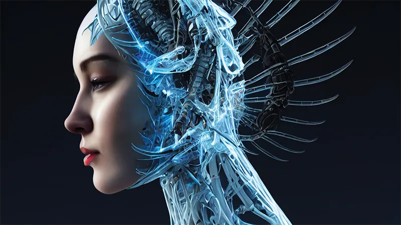woman robot made through generative ai